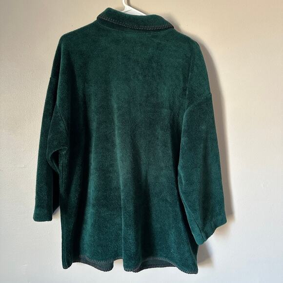 Artisans Sunschein Vintage Sweater Size XL Green Cardigan Winter birds USA - Picture 8 of 9